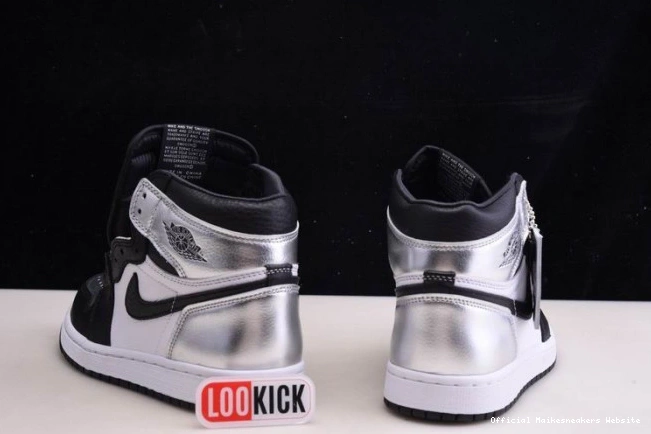 Official Maikesneakers JORDAN 1 WMNS AIR CD0461-001 SILVER TOE HIGH OG 0729